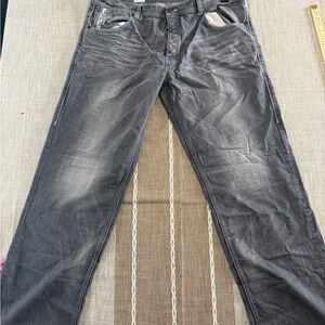 Parish Nation Men's Black Bootcut Jeans 42x34